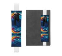 HHGFASD Trousse 2 en 1 en cuir PVC avec motif dauphins noirs et vagues arc-en-ciel, antidérapant, idéal pour les comptes de voyage, blanc, One Size, Sac à dos d'école