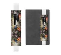 HHGFASD Trousse 2 en 1 en cuir PVC avec motif hirondelle noire dans les fleurs, antidérapant, idéal pour les comptes de voyage, blanc, One Size, Sac à dos d'école