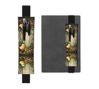 HHGFASD Trousse 2 en 1 en cuir PVC avec motif poule cueillette de champignons et marque-pages antidérapant pour les comptes de voyage Noir, Noir , One Size, Sac à dos d'école