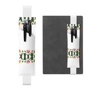 HHGFASD Trousse 2 en 1 en cuir PVC avec motif tulipe noire et trifolium antidérapante pour ranger vos comptes de voyage, blanc, One Size, Sac à dos d'école