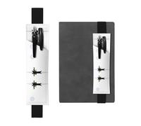 HHGFASD Trousse à crayons en cuir PVC 2 en 1 avec motif elfes voiliers, noir, antidérapant, indispensable pour les comptes de voyage, Noir , One Size, Sac à dos d'école