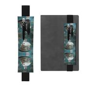 HHGFASD Trousse à crayons en cuir PVC 2 en 1 avec motif petit animal blanc dans la tasse de thé - Noir, Noir , One Size, Sac à dos d'école