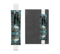 HHGFASD Trousse à crayons en cuir PVC 2 en 1 avec motif petit animal blanc dans la tasse de thé - Noir, blanc, One Size, Sac à dos d'école