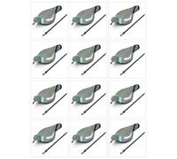 HHH 12x Demi Coquille Pigeon Appâts avec piquets. réaliste Oiseau APPELANT Faux Oiseaux pour Chasse