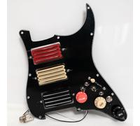 HHH Pickguard précâblé à haut rendement pour guitare électrique Fender ST Style ST - Micro Humbucker triple avec commutateurs séparés à bobine individuelle, interrupteur muet, kit complet de mise à