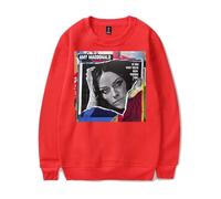 HHHHGDN Amy Macdonald Merch is This What Sweatshirt, Tendance Motif Confortable Pullover Manches Longues Casual Sweate,Rouge,XS