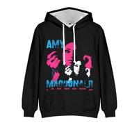 HHHHGDN Amy Macdonald Merch is This What Sweatshirt, Tendance Motif Confortable Pullover Manches Longues Casual Sweate,Noir,XS