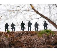 hhhunting Lot de 6 Debout 10cm métal Soldat Cible Chasse galerie, AIR Rifle Knock en Bas Cible Ensemble Super Cadeau de Noël