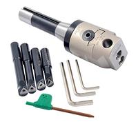 HHIP 1001-0201 Jeu d'outils indexables, tête d'alésage 5,1 cm, tige R8, 4 barres d'alésage