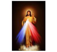 HHLSS Mur Photos 20x30 cm sans Cadre Divine Miséricorde Image Amour Jésus-Christ Motivation Toile Affiche Imprimer Chambre Décor