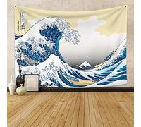 HHLSS Tapisserie 150x200cm Tapisserie Japonaise Vague Géante Tenture Murale Vague Japonaise Tapisserie Kanagawa Vague Géante Tenture Murale