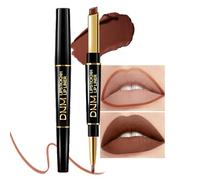 Hhltoh Combinaison de rouge à lèvres et eye-liner 2 en 1 marron foncé velours mat Dnm Magic Lipstick Lip Stain Original Lip Liner Mak 1 pièce n° 39 en velours Ma
