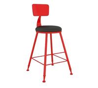 Hhmmei2024-23 Chaise de Bar Tabourets de Bar Grande Table de Bar Ronde en Fer coloré et chaises Balcon, tabourets Hauts for Magasin thé au Lait Chaise Bar Haute(Red)