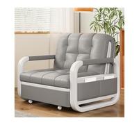 Hhmmei2024-23 Chaise de canapé Pliante Canapé-lit Simple en Cuir de Style Ancien Moyen, Pliable et Extensible(XL)