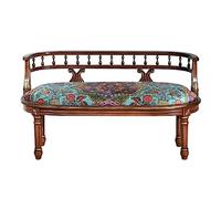 Hhmmei2024-23 Jardin Banc de Style Rustique américain, Chaise de Loisirs 2 Places for Balcon, Salon, avec Dossier et Coussin, Chaise de canapé à Structure en Bois Vintage de 47,2" Our Parc et Patio
