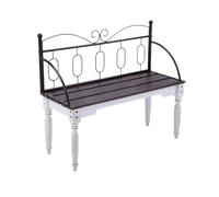 Hhmmei2024-23 Jardin Banc d'extérieur, Chaise de Meubles à Lattes de chêne avec Dossier en Fer, bancs de Balcon, de terrasse, à Double siège, for Porche de Jardin Our Parc et Patio