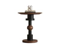 Hhmmei2024-23 Moderne Table d'appoint de canapé en Bois, Table d'angle rétro, Petite Ronde, Basse, Chevet pour Salon, Balcon