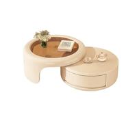 Hhmmei2024-23 ModerneModerne Table Basse de Salon Table Basse Extensible en Verre trempé, Design créatif Rond for Petit Salon, mobilier de Maison Moderne Peu encombrant pour Salon, Balcon