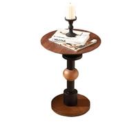 Hhmmei2024-23 ModerneModerne Table Basse de Salon Table d'appoint Ronde en Bois de Noyer Massif Petite Table Basse, Parfaite comme Table d'appoint ou Table d'appoint for canapé pour Salon, Balcon