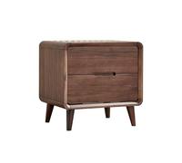 Hhmmei2024-23 Rangement Table de Chevet à Deux tiroirs, Organisateur de Chambre à Coucher Marron, Meubles de Chambre à Coucher, Meuble de Rangement de Salon Vintage Sideboa pour Chambre(Moyen)