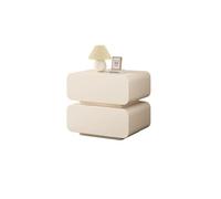 Hhmmei2024-23 Rangement Table de Chevet en Bois Massif de Couleur Blanche avec Trois tiroirs, Armoire de Rangement en Bois Massif for Salon, Chambre à Coucher, Salle d'étude pour Chambre(Petit)