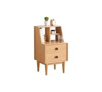 Hhmmei2024-23 Rangement Table de Chevet en Bois Massif de Couleur Bois Originale, Meubles de Chambre à Coucher, buffets de Rangement de Salon Vintage pour Chambre