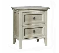 Hhmmei2024-23 Rangement Table de Chevet en Bois, Rangement Simple, Petite Table de Nuit Extra étroite for Chambre à Coucher, Meuble de Chevet Vintage Solide, Double tiroir pour Chambre(Beige,Grand)