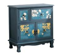 Hhmmei2024-23 Table de Chevet Table de Nuit Peinte avec 2 tiroirs et Compartiment à Double Porte for Chambre Coucher Tables d'appoint(Blue)