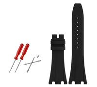HHMRTYDG Rubber Watch Strap 28mm Watchband For AP 15703 26470SO Royal Oak Offshore Men's Sports Watch Strap Bracelet(Black gold buckle,26mm)