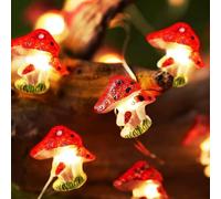 HHMTAKA Guirlande lumineuse à 30 LED en forme de champignon - Fonctionne avec piles - 3 m - Pour toute décoration