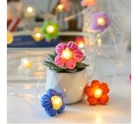 HHMTAKA Guirlande lumineuse à fleurs mignonnes de 1,5 m - 10 LED à piles - Décoration d'intérieur pour cheminées, étagères, tables, chambres à coucher, n'importe où