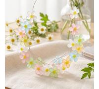 HHMTAKA Guirlande lumineuse en forme de fleur de 2 m avec 20 LED - Fonctionnement à piles - Fil de cuivre - Pour intérieur et extérieur, chambre, décoration de mariage, fête, Noël, arbre