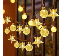 HHMTAKA Guirlande lumineuse solaire d'extérieur étanche 50 LED 8 modes 9,5 m intérieur/extérieur pour jardin, terrasse, cour, maison, fêtes de Noël, mariage