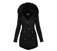 HHMY Parka d'Hiver pour Femme : Manteau Chaud en Fourrure de Peluche Doublée, Coupe-Vent, Veste d'Extérieur Imperméable, Fourrure Synthétique, S à 5XL