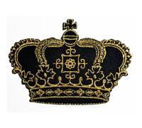 HHO Black Crown Imperial King Queen Patch brod Patchs brod s DIY Applique mignonne Coudre le fer sur le patch artisanal pour enfants pour Ba