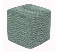 HHONGWYT Extensible Housse de Pouf Ottomane Carré 38x38/40x40/45x45/50x50cm Petit Housse Repose Pied Carré (Personnalisation Support) Jacquard Velours Housse de Protection Pouf,#2,40x40x40cm