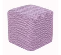 HHONGWYT Extensible Housse de Pouf Ottomane Carré 38x38/40x40/45x45/50x50cm Petit Housse Repose Pied Carré (Personnalisation Support) Jacquard Velours Housse de Protection Pouf,#3,50x50x40cm