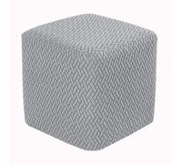 HHONGWYT Extensible Housse de Pouf Ottomane Carré 38x38/40x40/45x45/50x50cm Petit Housse Repose Pied Carré (Personnalisation Support) Jacquard Velours Housse de Protection Pouf,#7,45x45x45cm