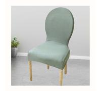 HHONGWYT Housse De Chaise avec Dossier Rond 6/4/2 Pièces Housse De Chaise De Salle À Manger Housse Chaise De Mariage Housse De Chaise Extensible Protecteur De Chaise pour Cuisine,#o,1PC