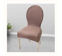 HHONGWYT Housse De Chaise avec Dossier Rond 6/4/2 Pièces Housse De Chaise De Salle À Manger Housse Chaise De Mariage Housse De Chaise Extensible Protecteur De Chaise pour Cuisine,#m,6PCS