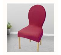 HHONGWYT Housse De Chaise avec Dossier Rond 6/4/2 Pièces Housse De Chaise De Salle À Manger Housse Chaise De Mariage Housse De Chaise Extensible Protecteur De Chaise pour Cuisine,#h,1PC