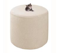 HHONGWYT Housse de Pouf Rond Housse Ottomane 31x38/38x43/40x34/ 45x35/45x45cm Extensible Jacquard Housse Repose Pied Rond Couverture Ottomane Housse de Pouf avec Fond élastique,A4,50x40cm(19.6x15.7)
