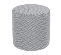 HHONGWYT Housse de Pouf Rond Petit 30x30cm/31x38cm/37x42cm Extensible Housse Ottomane (Personnalisation Support) Housse de Protection pour Pouf Rond Housse Repose Pied,#6,37x42cm