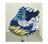 HHONGWYT Lot de 2/4/6 Housse Couverture de Tabouret de Bar avec Dossier Imprimée Extensible Housse de Tabouret de Bar Incurvé pour Bar Tabouret Haute Protecion de Chaise de Salle a Manger,A19,4PCS