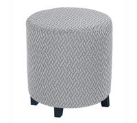HHONGWYT Rond Housse de Pouf Extensible Petit 31x38/37x35/38x43/ 40x35/50x40CM Velours Housse Ottoman Cover Petit Housse Tabouret de Rangement Housse de Protection Repose Pieds,#1,38x43cm(14.9x16.9)