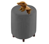 HHONGWYT Velours Housse de Pouf Ronde Extensible Housse Pouf Ottoman Petit 30x30/31x38/37x30/40x35/40x40/45x37CM Housse de Protection Repose Pieds Housse Tabouret Rangement,A13,36×44cm(14.2×17.3in)