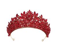 HHOZsafety Couronne de mariée en Cristal, Accessoire de Coiffure pour Concours de beauté euCouronne de mariée en Cristal, Accessoire de Coiffure pour Concours de beauté européens et américains