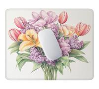 HHQGOUYG Bouquet de Fleurs Tapis de Souris Petit Format 32 x 26 cm V-414