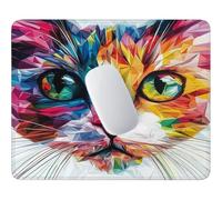 HHQGOUYG Chat coloré Tapis de Souris Petit Format 26 x 21 cm V-85