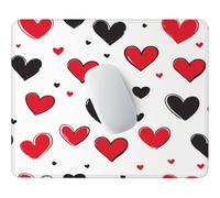 HHQGOUYG cœur Tapis de Souris Petit Format 29 x 24 cm V-6 | Base Caoutchouc Antidérapante, Imperméable, Bords Cousus Anti-Effilochure,Adapté au Bureau, Gaming Occasionnel et Déplacement